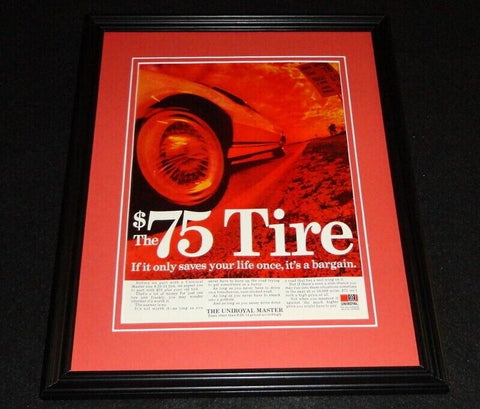 1967 Uniroyal Tires 11x14 Framed ORIGINAL Advertisement