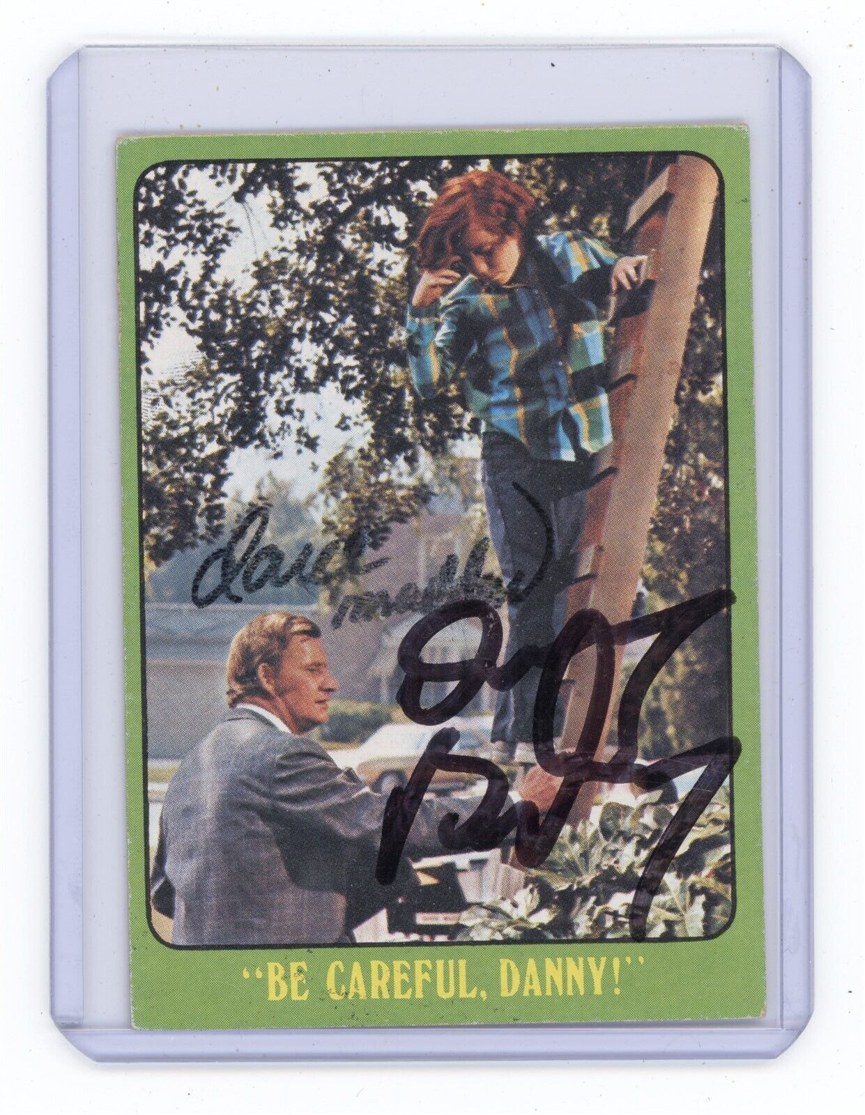 Danny Bonaduce Dave Madden Dual Autographed 1971 Topps Partridge Family Card 37B