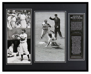 Jackie Robinson Dodgers Framed 16x20 Photo Display