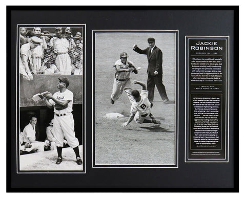 Jackie Robinson Dodgers Framed 16x20 Photo Display