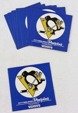 VINTAGE 1980 Pittsburgh Penguins / Winky's 4x4" Bumper Sticker