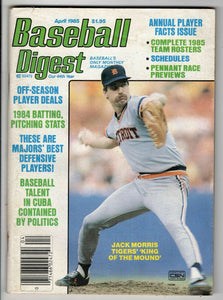 Apr 1985 Baseball Digest Magazine Jack Morris Tigers