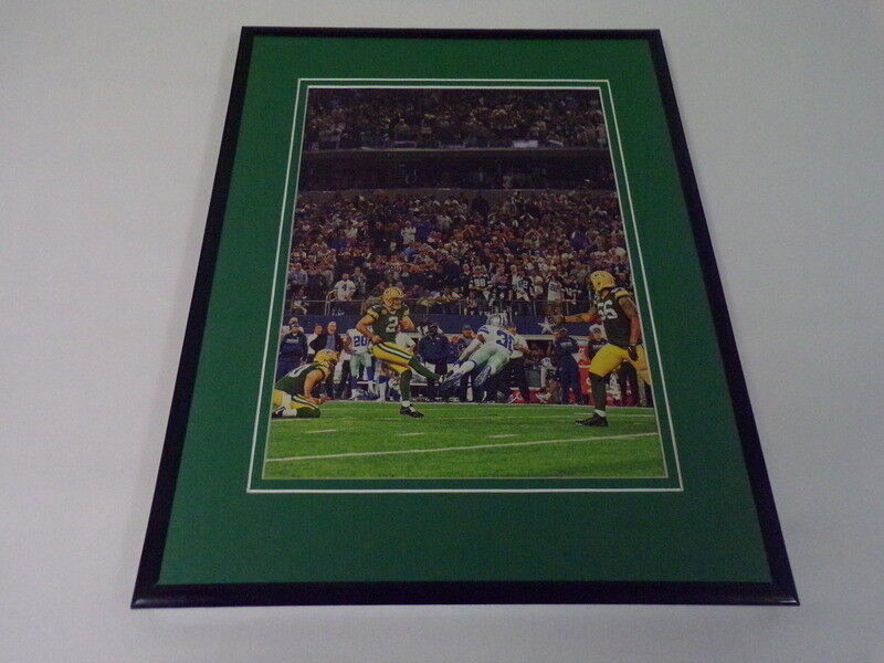 Mason Crosby 2017 Packers vs Cowboys Framed 11x14 Photo Display