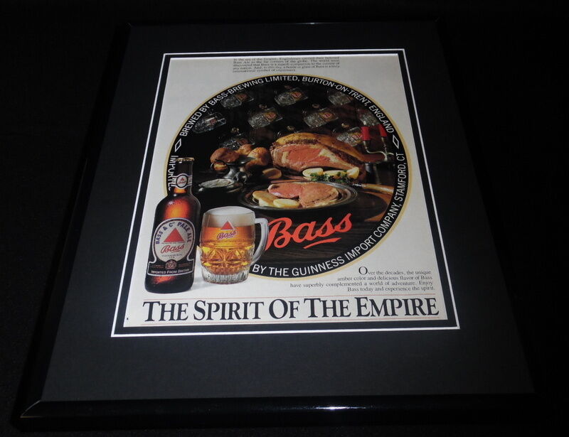 1985 Guinness Bass Ale Framed 11x14 ORIGINAL Advertisement