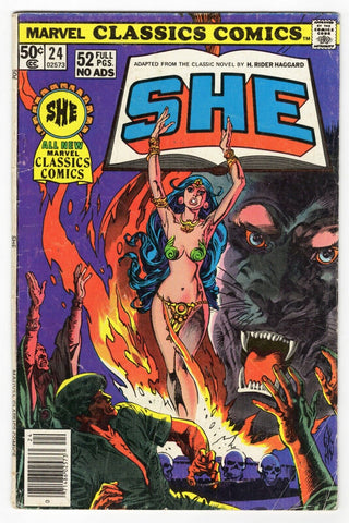 Marvel Classics Comics Series #24 SHE by John Warner VINTAGE 1977 Marvel Comics