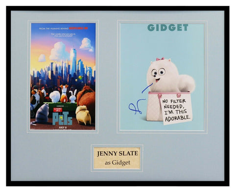 Jenny Slate Signed Framed 16x20 Photo Set AW Secret Life of Pets Gidget