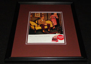 1949 Coca Cola Hospitality Framed 11x14 Poster Display Official Repro