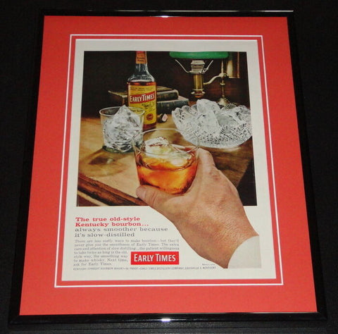 1958 Early Times Bourbon 11x14 Framed ORIGINAL Vintage Advertisement 