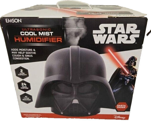 BRAND NEW Emson Star Wars Darth Vader 2 Liter Cool Mist Humidifier