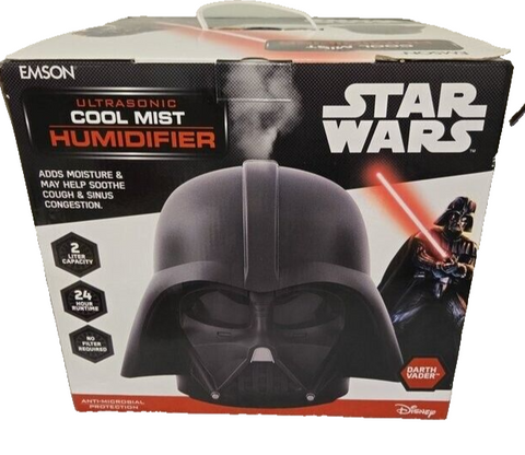 BRAND NEW Emson Star Wars Darth Vader 2 Liter Cool Mist Humidifier