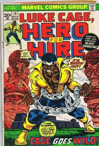 Luke Cage Hero for Hire #15 ORIGINAL Vintage 1973 Marvel Comics 