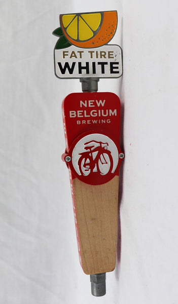 New Belgium Brewing Co Fat Tire White Beer Keg Tap Handle