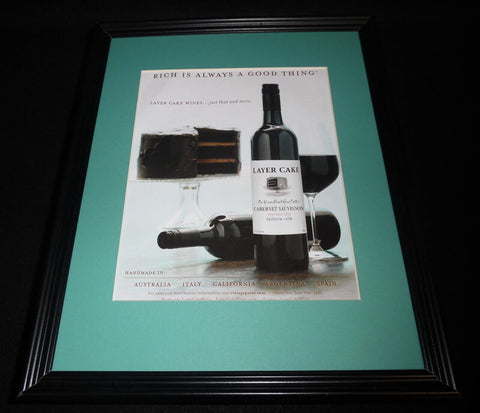 2015 Layer Cake Wine 11x14 Framed ORIGINAL Advertisement C