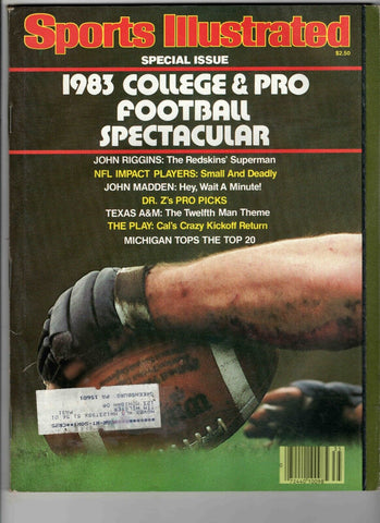 1983 Sports Illustrated Magazine College & NFL Preview Issue John Riggins