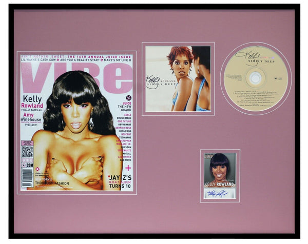 Kelly Rowland 16x20 Signed Framed Photo & Simply Deep CD Display PANINI