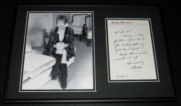 Shirley Maclaine Signed Framed 12x18 Letter & Photo Set