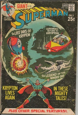 Superman #232 ORIGINAL Vintage 1971 DC Comics 