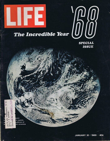 ORIGINAL Vintage Life Magazine January 10 1969 The Incredible Year '68