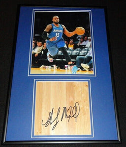 Shabazz Muhammad Signed Framed 12x18 Floorboard + Photo Display Timberwolves