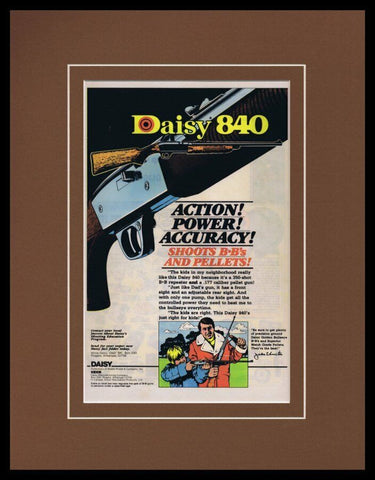 1979 Daisy 840 BB Gun Framed 11x14 ORIGINAL Vintage Advertisement 