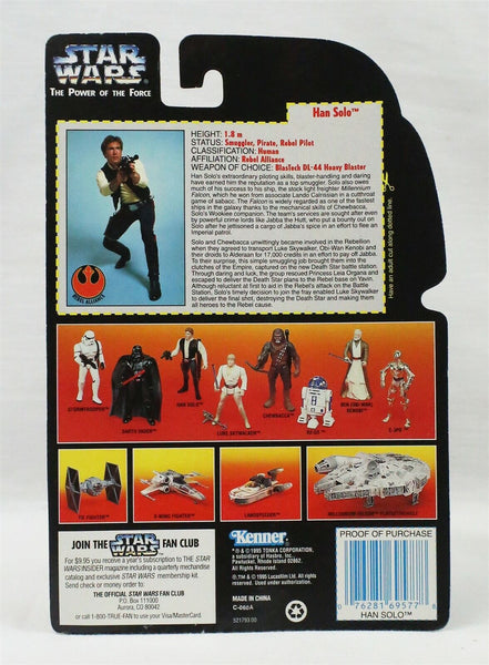 VINTAGE SEALED 1995 Star Wars POTF Han Solo w/ Rifle Action Figure