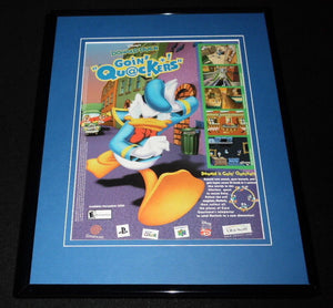 Donald Duck Goin Quackers 2001 Dreamcast Framed 11x14 ORIGINAL Advertisement 