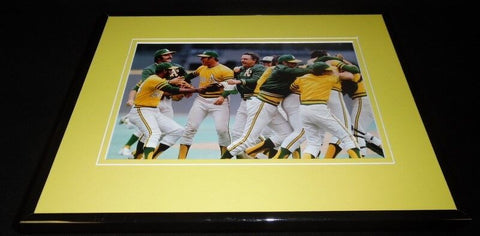 1970s Oakland A's Team Celebration Framed 11x14 Photo Display 