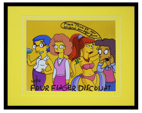 Maggie Roswell Signed Framed 11x14 Photo AW Simpsons Helen Lovejoy GREAT Inscrip