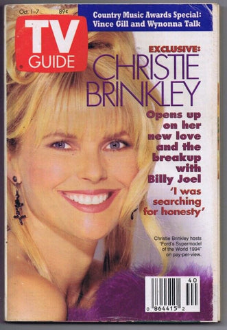 ORIGINAL Vintage TV Guide October 1, 1994 Christie Brinkley NO LABEL