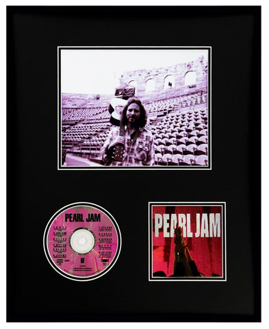 Eddie Vedder Framed 16x20 Pearl Jam CD & Photo Display