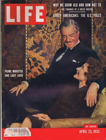 ORIGINAL Vintage Life Magazine April 25 1955 Prime Minister and Lady Eden