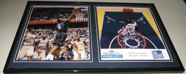 Hasheem Thabeet Signed Framed 12x18 Photo Set  Grizzlies UConn Connecticut