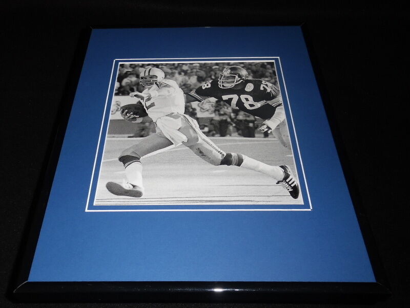 Roger Staubach Dwight White Framed 11x14 Photo Display Cowboys Super Bowl X