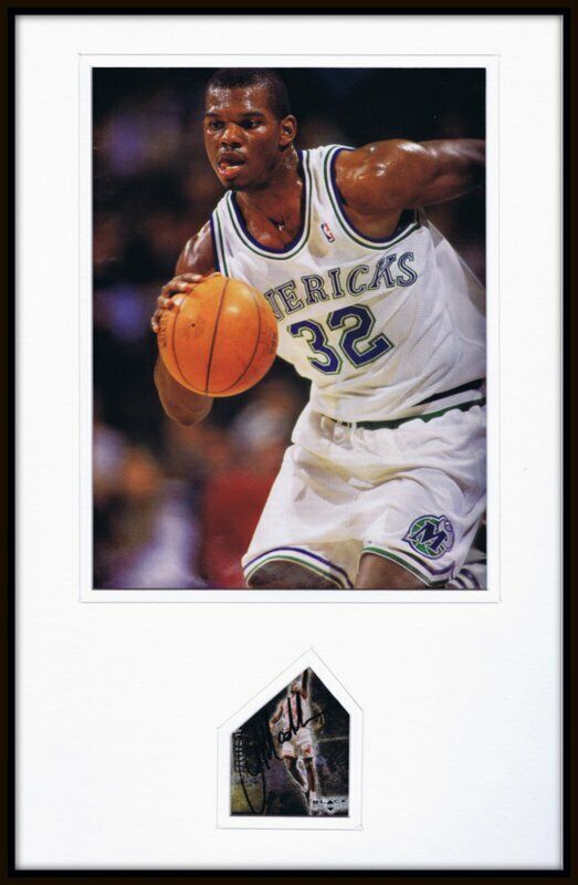 Jamal Mashburn Signed Framed 11x17 Photo Display Mavericks Kentucky