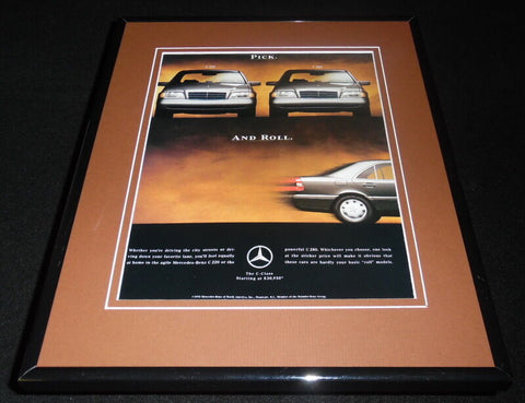 1994 Mercedes Benz C Class Framed 11x14 ORIGINAL Vintage Advertisement