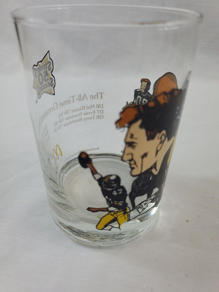 VINTAGE 1982 McDonald's Steelers 50 Years Glass Jack Lambert Franco Harris