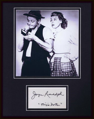 Joyce Randolph Signed Framed 11x14 Photo Display JSA Honeymooners 