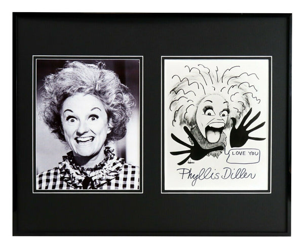 Phyllis Diller Signed Framed 16x20 Photo Set 