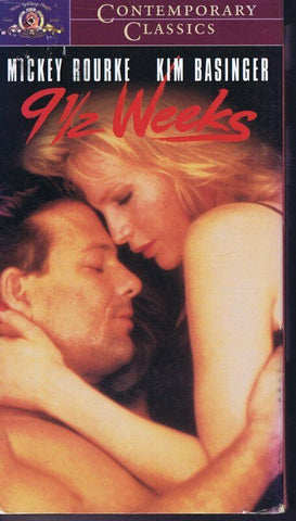 9 1/2 Weeks VINTAGE VHS Cassette Kim Basinger Mickey Rourke