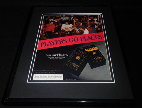 1984 Players Cigarettes Framed 11x14 ORIGINAL Vintage Advertisement