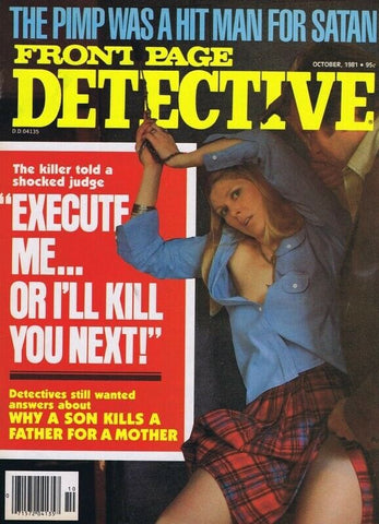 ORIGINAL Vintage Oct 1981 Front Page Detective Magazine GGA