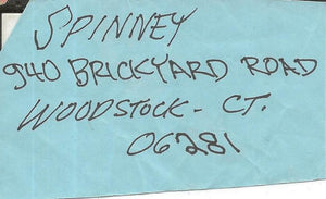 Caroll Spinney Handwritten Return Address Label Sesame Street Oscar Big Bird