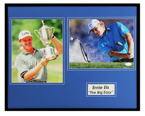 Ernie Els Signed Framed 16x20 Photo Set JSA The Big Easy