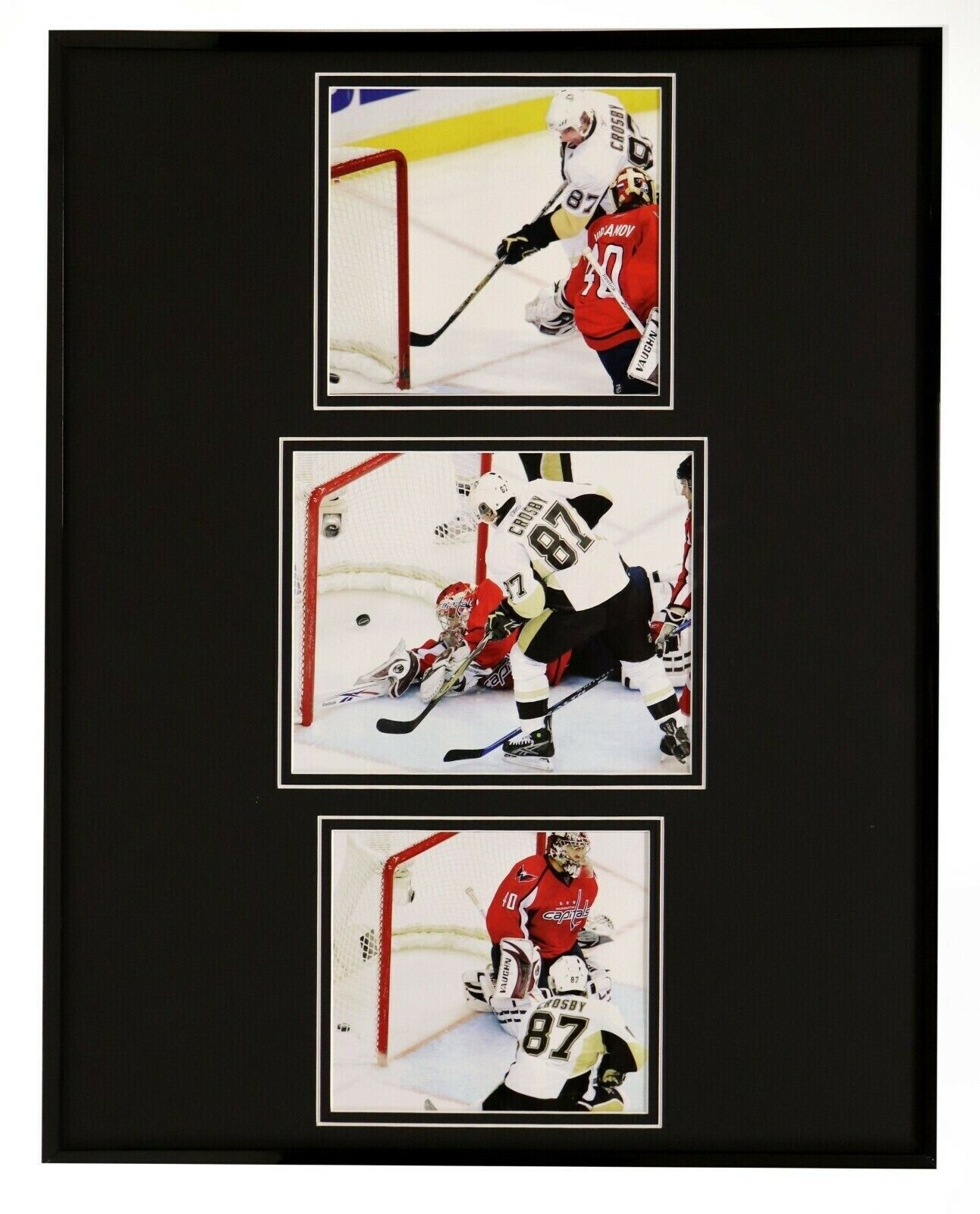 Sidney Crosby 2009 Playoff Goal vs Capitals Framed 16x20 Photo Set Penguins