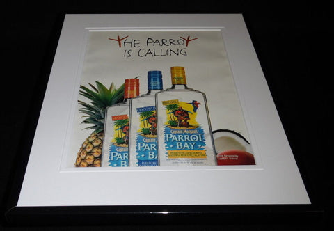 2012 Captain Morgan Parrot Bay Pineapple Rum 11x14 Framed ORIGINAL Advertisement