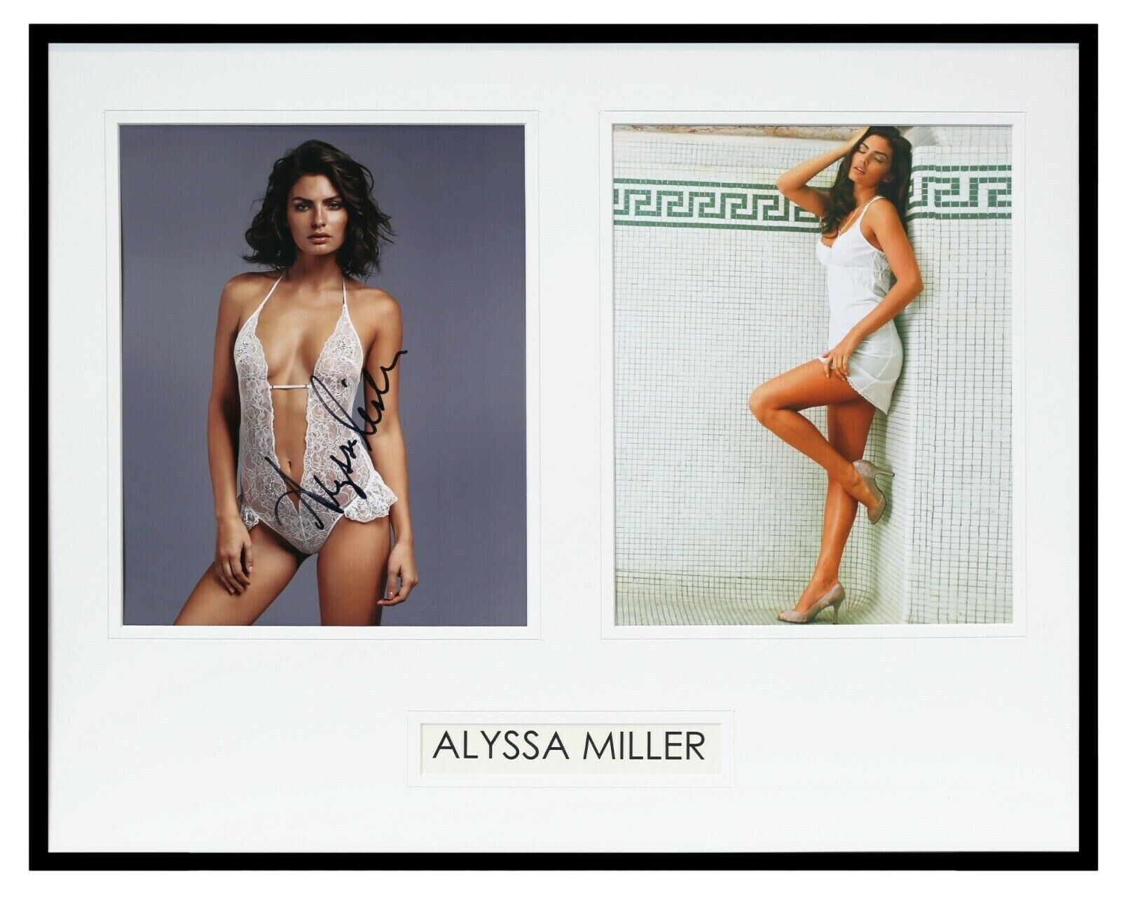 Alyssa Miller Signed Framed 16x20 Lingerie Photo Display