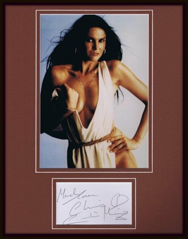 Caroline Munro Signed Framed 11x14 Photo Display JSA James Bond Girl 