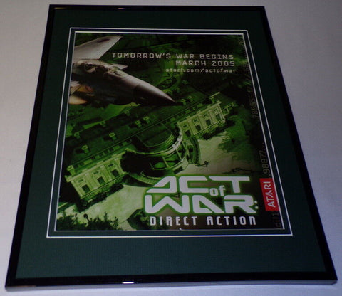 Act of War 2005 Atari Framed 11x14 ORIGINAL Advertisement