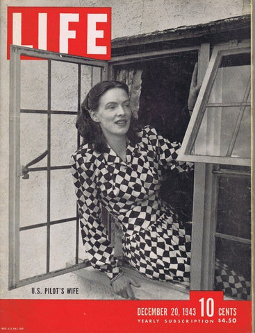 ORIGINAL Vintage Life Magazine December 20 1943 US Pilot's Wife WWII