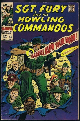 Sgt Fury #56 ORIGINAL Vintage 1968 Marvel Comics